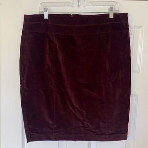 MYNT 1792 Midi Pencil Skirt Burgandy Purple Brown 14W
